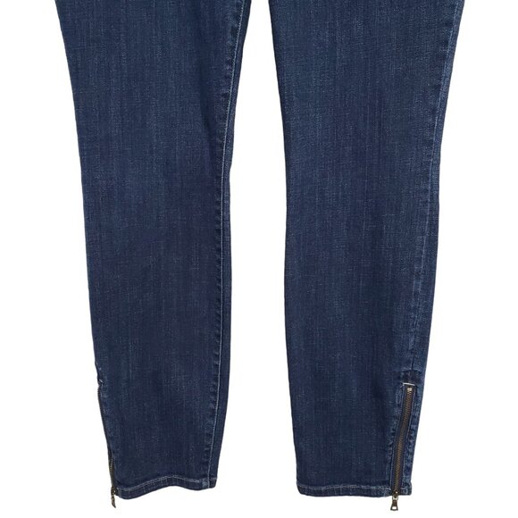 LOGO Lori Goldstein Size 16 Jeans 5 Pocket Skinny Stretch Denim Ankle Zipppers - Picture 4 of 9